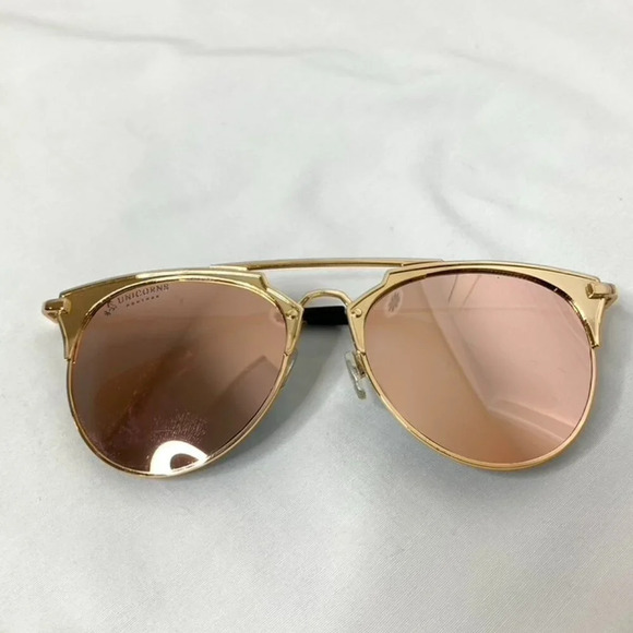 Women's Aviator Sunglasses Rose Gold Pink Festival coastal cowgirl Party - Picture 2 of 10